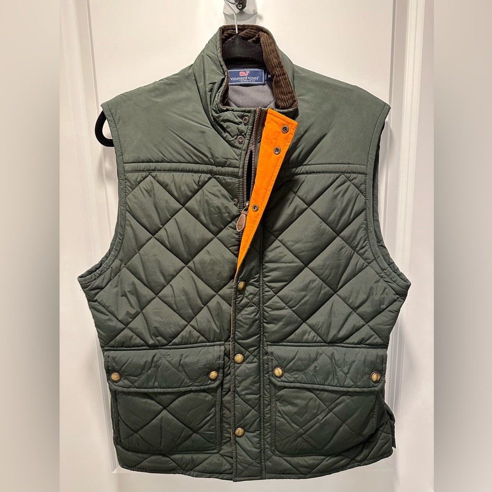 Vineyard Vines Green Quilted Vest